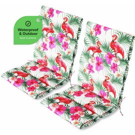 Streetwize Garden Flamingo Outdoor Seat Cushions - Pack of 2