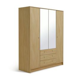 Argos Home Malibu 4 Door 3 Drawer Mirror Wardrobe