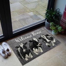 Bree Merryn Welcome Home Cow Grey Doormat - 50x75cm