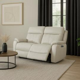 Aspire Kingsmere 2 Seater Power Recliner Sofa - Cream