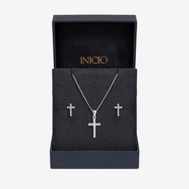 Inicio Sterling Silver Plating Cross Set
