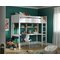 Argos Home Brooklyn White High Sleeper Bed, Desk & Shelves