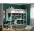 Argos Home Brooklyn White High Sleeper Bed, Desk & Shelves