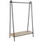 Argos Home Clothes Rail with Wood Effect Shelf - Black
