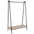 Argos Home Clothes Rail with Wood Effect Shelf - Black
