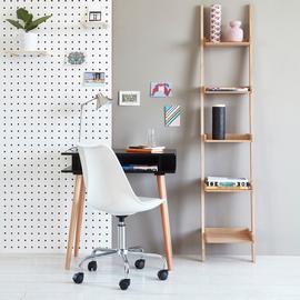 Habitat Jessie Oak Veneer Narrow Leaning Ladder Storage Unit