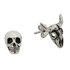 Revere Mens Stainless Steel Bull & Skull Earrings Set of 2