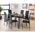 Argos Home Lido Glass Extending Table & 6 Black Chairs
