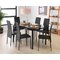 Argos Home Lido Glass Extending Table & 6 Black Chairs