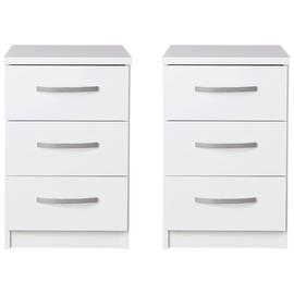 Argos Home Hallingford Gloss 2 Bedside Tables Set