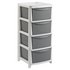 Argos Home 4 Drawer Storage Tower - White and Grey