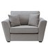 Argos Home Renley Fabric Cuddle ChairLight Grey