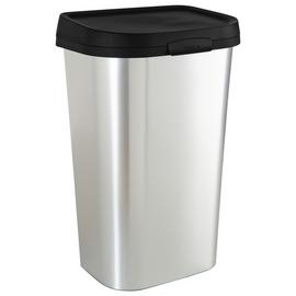 Curver Mistral 50 Litre Lift Top Bin - Silver