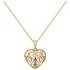 Revere 9ct Gold Diamond Heart Pendant 18 Inch Necklace