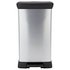Curver 50 Litre Deco Pedal Bin - Silver
