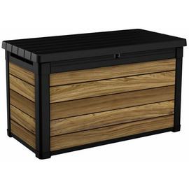 Keter 380L Signature Oakwood Effect Garden Storage Box-Brown