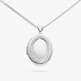 Revere Sterling Silver Cubic Zirconia Stone Pendant Necklace