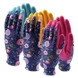 Town & Country Women's Triple Pack Floral Gardening Gloves