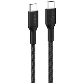 Belkin 2m 240W USB-C to USB-C Braided Cable - Black