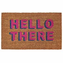 My Mat Printed Coir Hello There Pink Doormat - 45x75cm