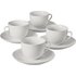 Argos Home 4 Piece Porcelain Tea Cups & Saucers Set - White