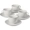 Argos Home 4 Piece Porcelain Tea Cups & Saucers Set - White