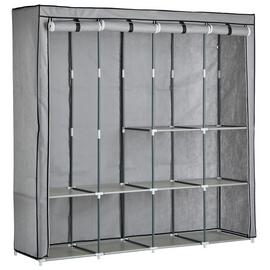Argos Home Triple Modular Fabric Wardrobe - Grey and Black