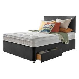 Silentnight Ortho 2Drw S.Double Divan & Headboard - Charcoal