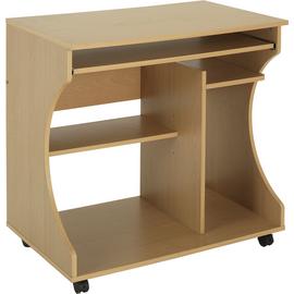 Argos Home Workstation Office Desk - Beech Effect