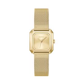 Hugo Stainless Steel Gold Coloured Mesh Strap Watch