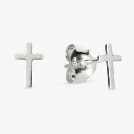 Revere Sterling Silver Cross Stud Earrings