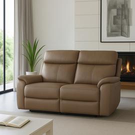 Aspire Kingsmere 2 Seater Power Recliner Sofa - Brown