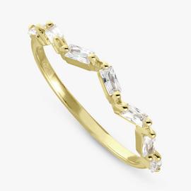 Revere Gold Plated Sterling Silver Zig Zag Ring