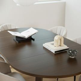 Furniture To Go A Line Ext Round Dining Tables - Dark Oak