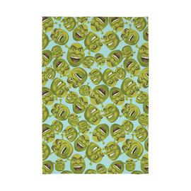 Shrek Face Fleece Throw - Green - 150x100cm