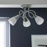 Argos Home Curio 3 Light Glass Opal Ceiling Light - Chrome
