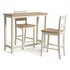 Argos Home Chicago Solid Wood Bar Table & 2 Two Tone Stools