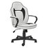 Argos Home Faux Leather Mid Back Gaming Chair -White & Black