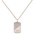 Revere Mens 9ct Gold Plated Silver CZ Dad Dog Tag Pendant