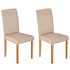Argos Home Pair of Mid Back Fabric Chairs - Oatmeal