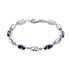 Revere Sterling Silver Blue Tone Swarovski Crystal Bracelet