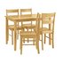 Argos Home Chicago Solid Wood Table & 4 Chairs - Natural