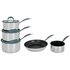 5 Piece Stainless Steel with Silicone Rim Pan Set