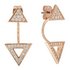 Abbey Clancy Rose Gold Colour CZ Triangle Ear Jackets