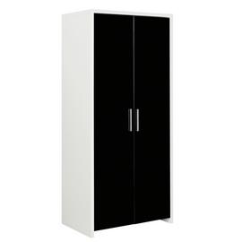 Argos Home Broadway 2 Door Wardrobe - Black Gloss & White