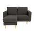 Argos Home Remi 2 Seater Fabric Chaise in a Box - Charcoal