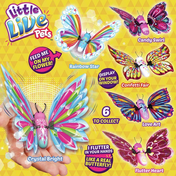 Little Live Pets Flutter Wings Butterflies Crystal Bright