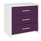 Argos Home Broadway 3 Drawer Chest - Plum Gloss & White