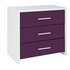 Argos Home Broadway 3 Drawer Chest - Plum Gloss & White