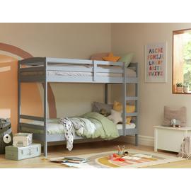 Argos Home Josie Grey Bunk Bed and 2 Kids Mattresses - Grey